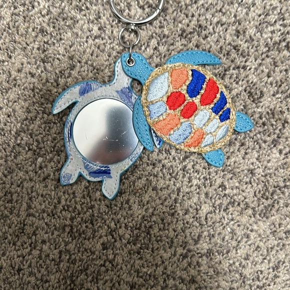 Vera Bradley Shore Thing Turtle Mirror Bag Charm - Picture 4 of 4